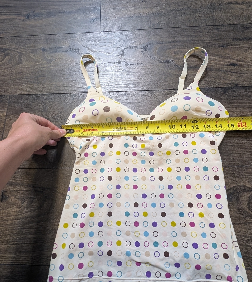 Victoria's Secret White Polka Dot V-Neck Padded Camisole Size 38B - Picture 4 of 7